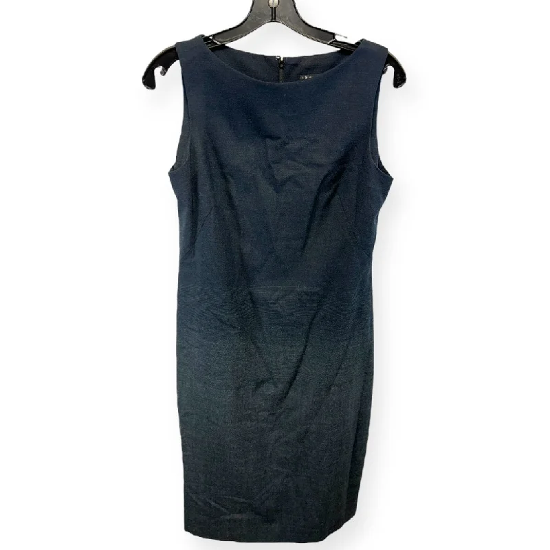 Grey Dress Casual Midi Theory, Size 8 Trendy Midi Dress with Belt