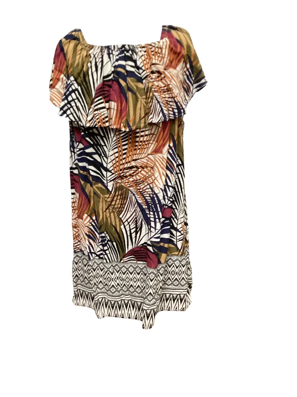 Multi-colored Dress Casual Midi Beachlunchlounge, Size M Elegant Pleated Sleeve Midi Dress Multi-colored Dress Casual Midi Beachlunchlounge, Size M Elegant Pleated Sleeve Midi Dress