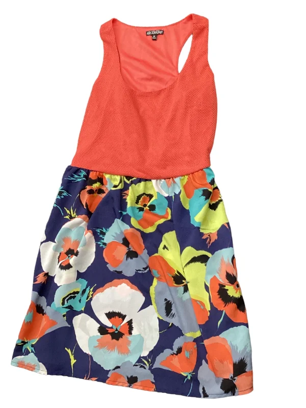 Multi-colored Dress Casual Midi Bebop, Size M Trendy Smocked Detail Midi Dress