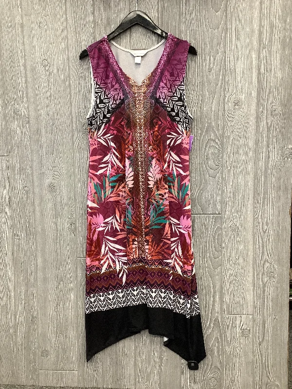 Multi-colored Dress Casual Midi Christopher And Banks, Size L Fashionable Off-Shoulder Dress Midi Multi-colored Dress Casual Midi Christopher And Banks, Size L Fashionable Off-Shoulder Dress Midi