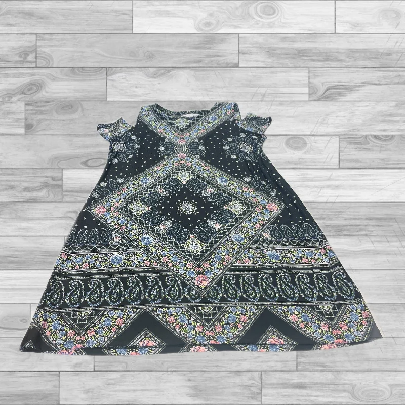 Multi-colored Dress Casual Midi Emma And Michele, Size Xl Trendy Midi Dress with Belt