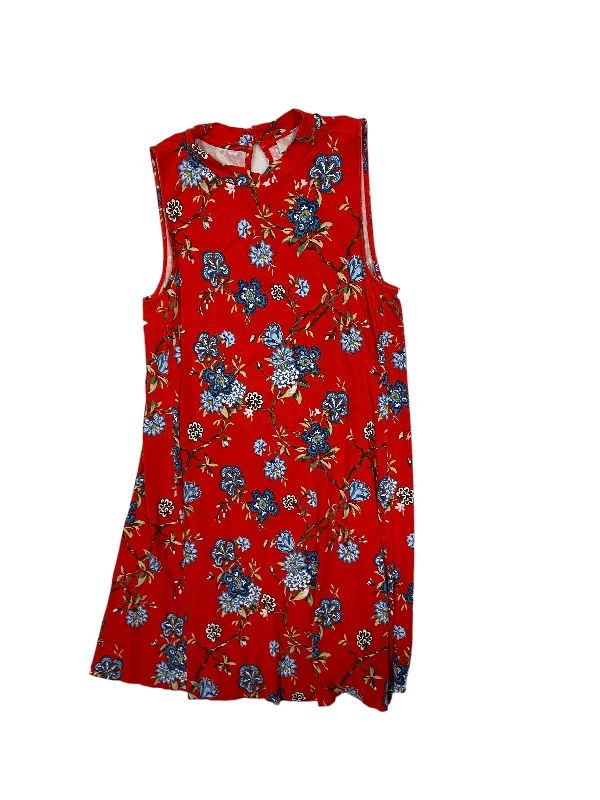 Multi-colored Dress Casual Midi Loft, Size Xs Chic Lace Detail Midi Dress
