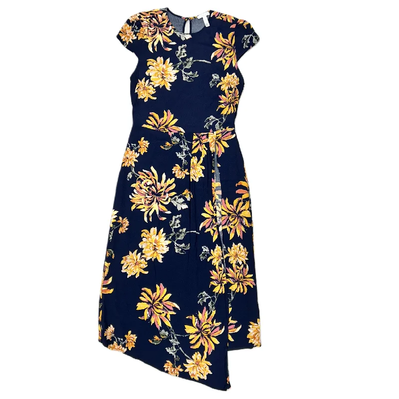 Navy Dress Casual Midi By Leith, Size: S Fashionable Skater Midi Dress