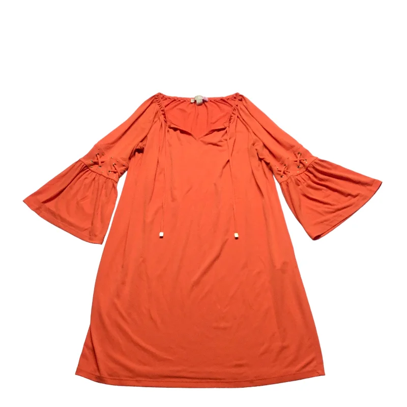 Orange Dress Casual Midi Michael By Michael Kors, Size M Comfortable Casual Midi Dress Orange Dress Casual Midi Michael By Michael Kors, Size M Comfortable Casual Midi Dress