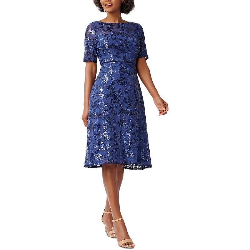Papell Studio by Adrianna Papell Womens Cocktail Midi Fit & Flare Dress Fashionable One-Shoulder Midi Dress Papell Studio by Adrianna Papell Womens Cocktail Midi Fit & Flare Dress Fashionable One-Shoulder Midi Dress