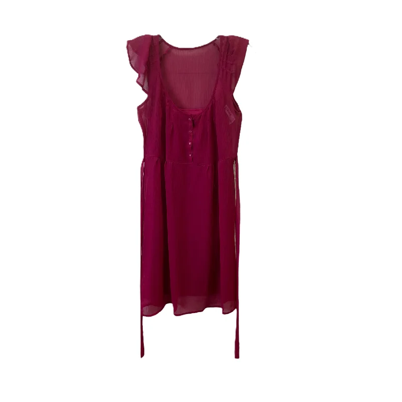 Pink Dress Casual Midi By Old Navy, Size: L Elegant V-Neck Midi Dress