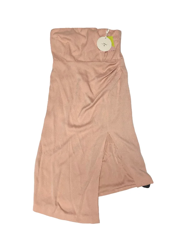 Pink Dress Casual Midi Cmc, Size 12 Fashionable Fitted Midi Dress