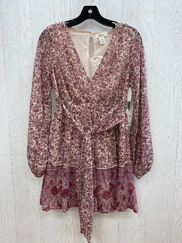 Pink Dress Casual Midi Japna, Size S Fashionable A-Line Midi Dress