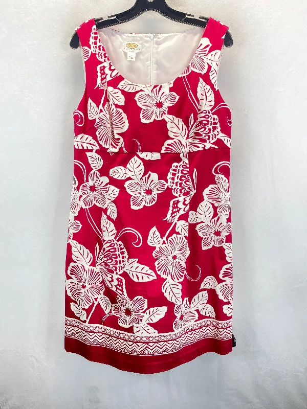 Pink Dress Casual Midi Talbots, Size 16 Elegant Lace Trim Midi Dress