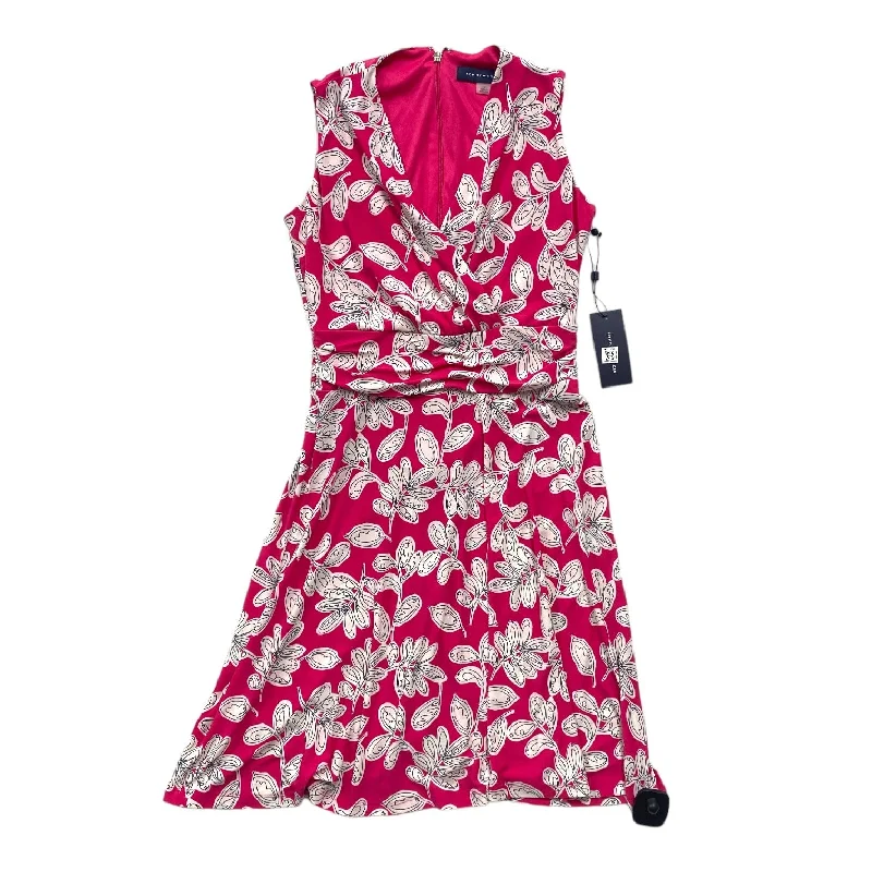 Pink & White Dress Casual Midi Tommy Hilfiger, Size 2 Stylish Color Block Midi Dress Pink & White Dress Casual Midi Tommy Hilfiger, Size 2 Stylish Color Block Midi Dress
