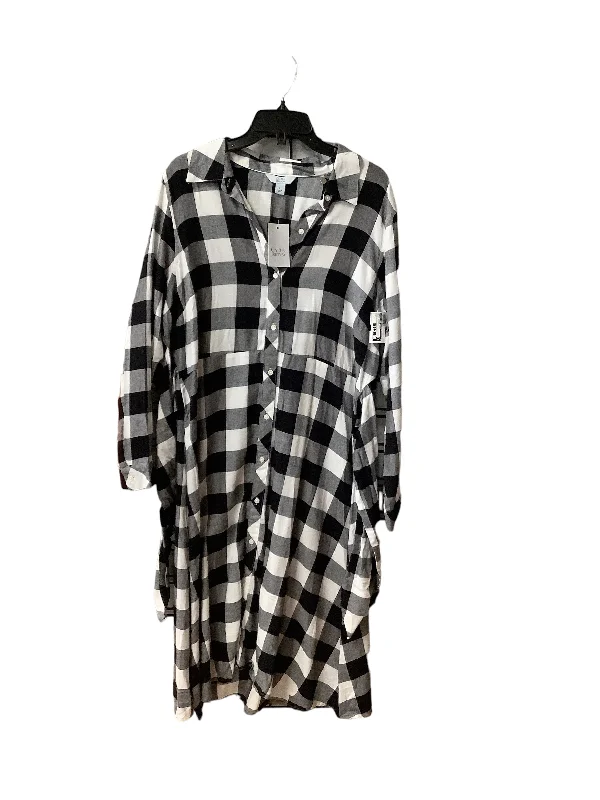 Plaid Pattern Dress Casual Midi Croft And Barrow, Size L Trendy Square Neck Midi Dress Plaid Pattern Dress Casual Midi Croft And Barrow, Size L Trendy Square Neck Midi Dress