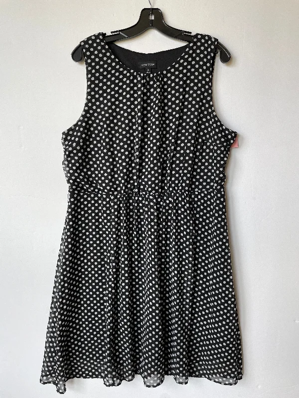Polkadot Pattern Dress Casual Midi Voir Voir, Size 16 Comfortable Short Sleeve Midi Dress
