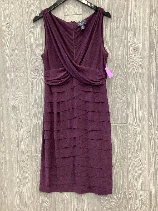 Purple Dress Casual Midi American Living, Size L Elegant Sleeveless Midi Dress