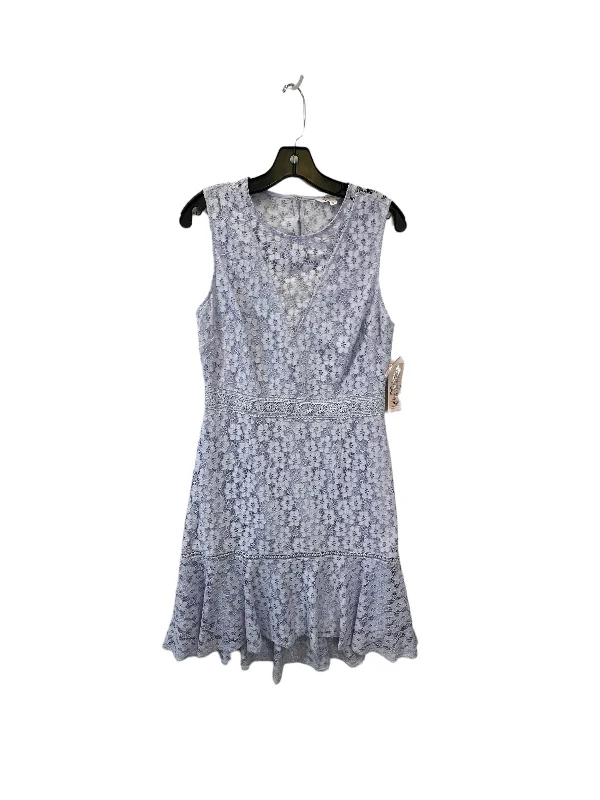 Purple Dress Casual Midi Nanette Lepore, Size M Elegant Floral Appliqué Midi Dress
