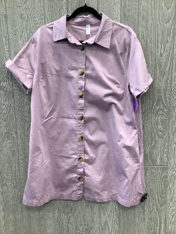 Purple Dress Casual Midi Zenana Outfitters, Size Xl Cozy Wide Strap Midi Dress