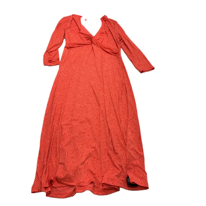 Red  Dress Casual Midi By Nine West  Size: M Elegant Satin Button Midi Dress