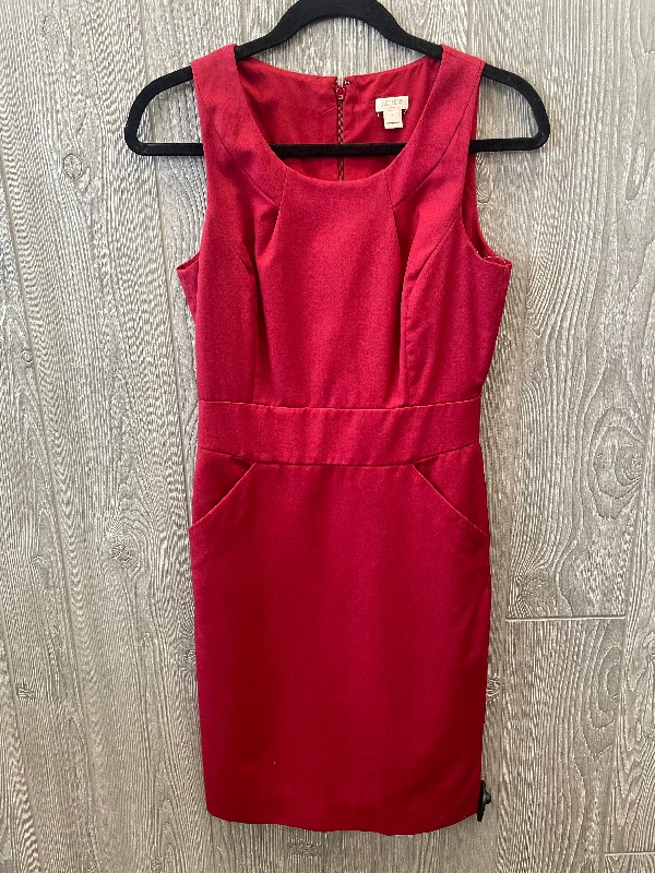 Red Dress Casual Midi J. Crew, Size 2 Elegant Satin Slip Midi Dress