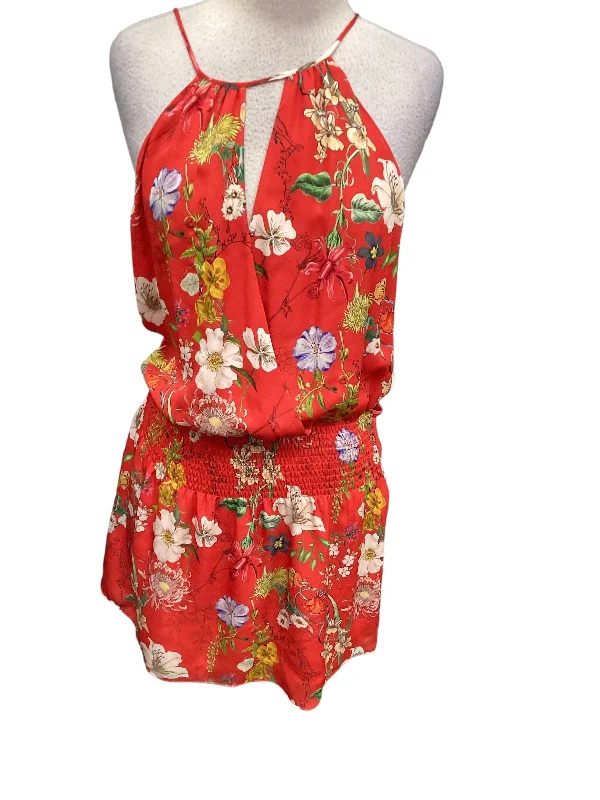 Red Dress Casual Midi Parker, Size S Trendy Mock Neck Midi Dress