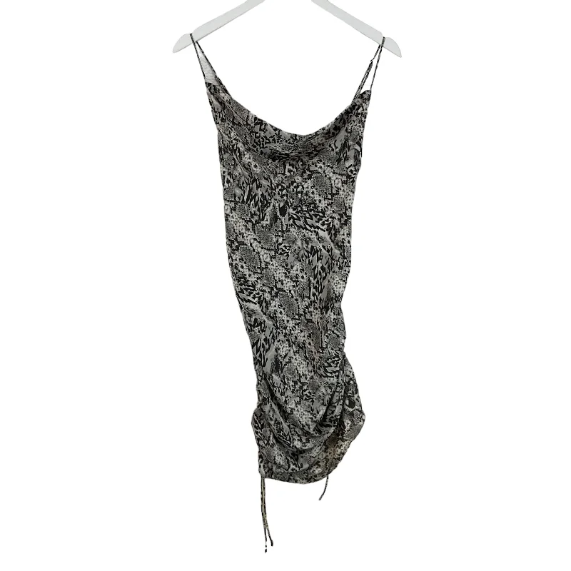 Snakeskin Print Dress Casual Midi Free People, Size Xs Trendy Shift Midi Dress