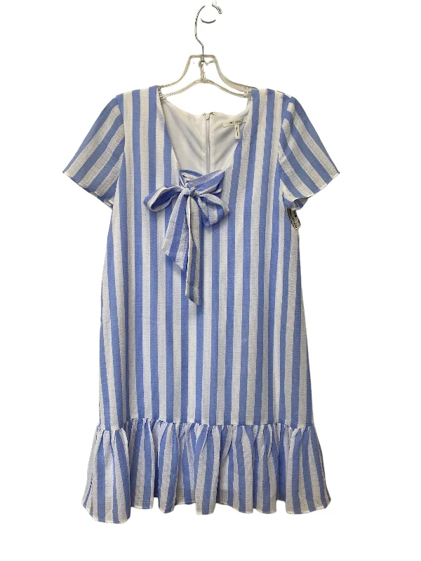 Striped Pattern Dress Casual Midi Avec Les Filles, Size 2 Fashionable Shift Midi Dress
