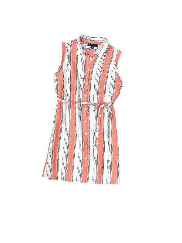Striped Pattern Dress Casual Midi Tommy Hilfiger, Size 6 Stylish Striped Midi Dress