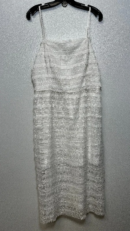 White Dress Casual Midi Ali And Jay, Size Xl Comfortable Adjustable Strap Midi Dress