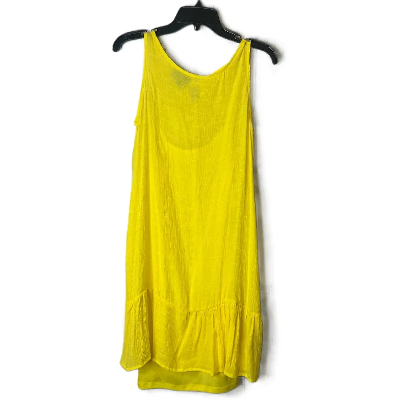 Yellow Dress Casual Midi By Agb, Size: S Elegant Pleated Detail Midi Dress