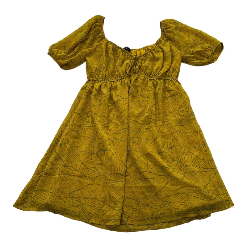 Yellow Dress Party Midi Lulus, Size L Elegant Velvet Midi Dress