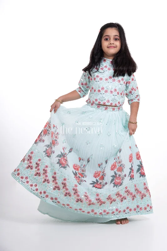Georgette Floral Lehenga Choli with Embroidered Crop Top Rayon Fabric Velvet Fabric Corduroy Fabric Georgette Floral Lehenga Choli with Embroidered Crop Top Rayon Fabric Velvet Fabric Corduroy Fabric