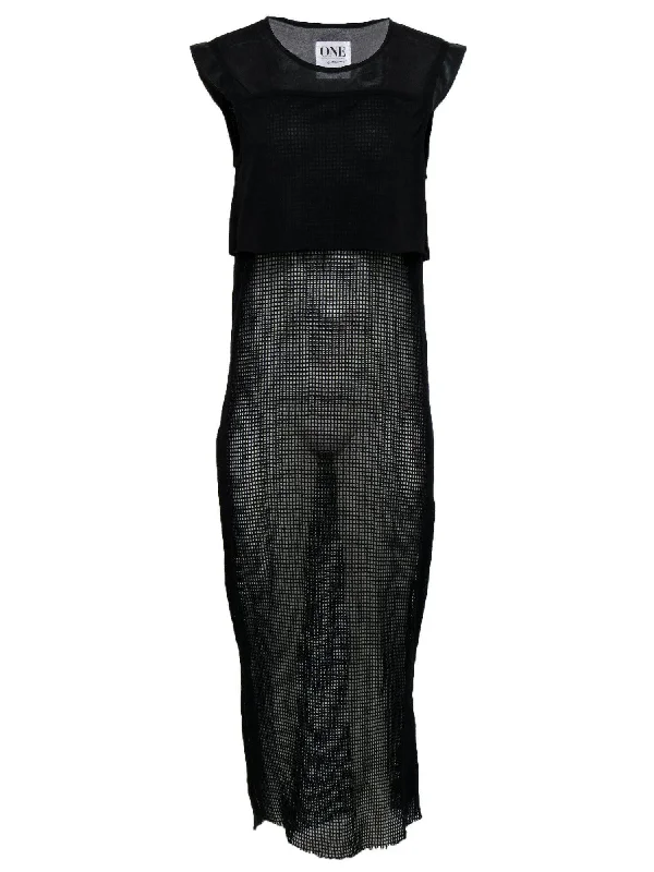 One Teaspoon - Black Cap Sleeve Mesh Maxi Dress w/ Crop Top Sz XS Terry Blend Velvet Blend Canvas Blend One Teaspoon - Black Cap Sleeve Mesh Maxi Dress w/ Crop Top Sz XS Terry Blend Velvet Blend Canvas Blend