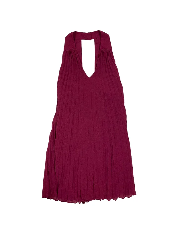Purple Dress Party Midi Banana Republic, Size M Trendy Tiered Hem Midi Dress